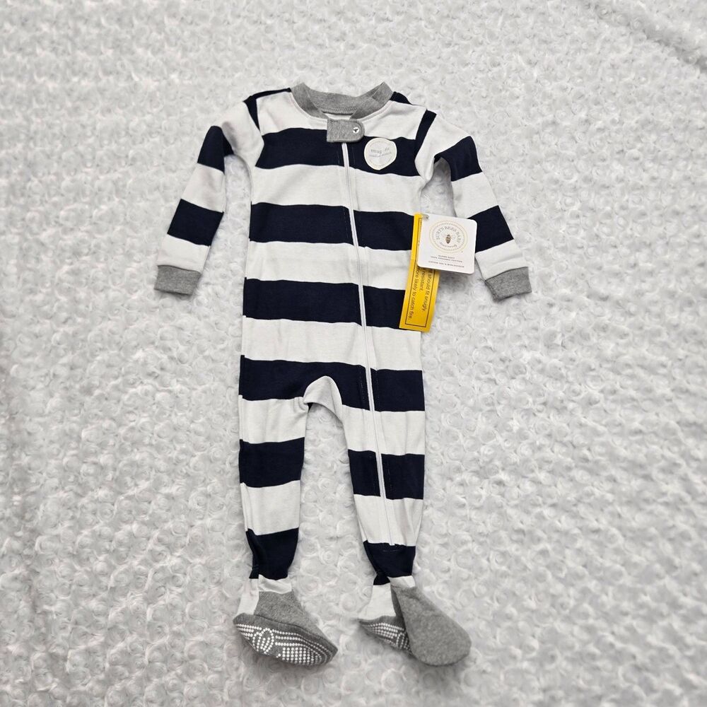 Burt's Bees Baby Pajama/ Sleeper Snug Fit 12 Months Multicolor NWT Fitting